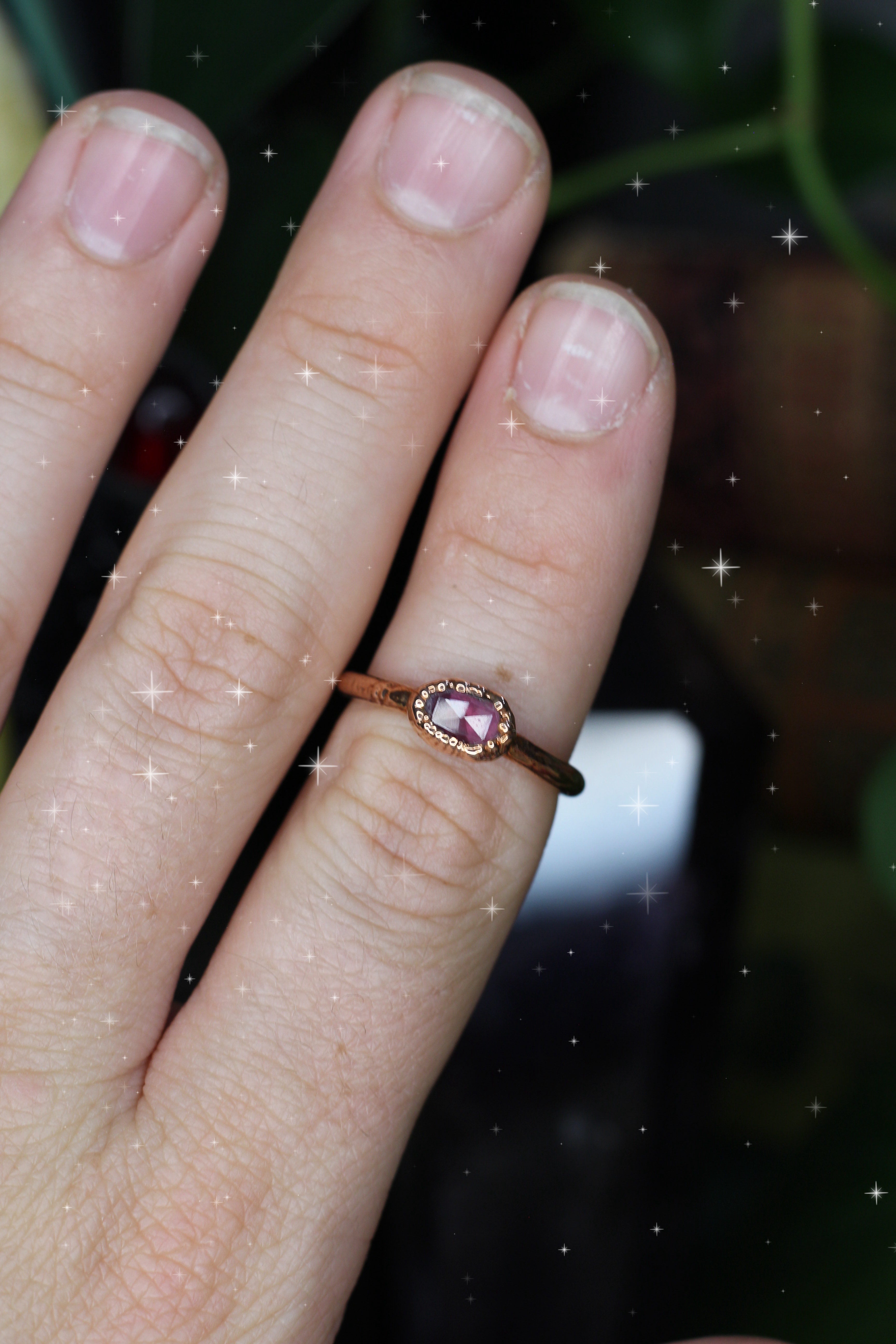 Rhodolite Garnet Ring