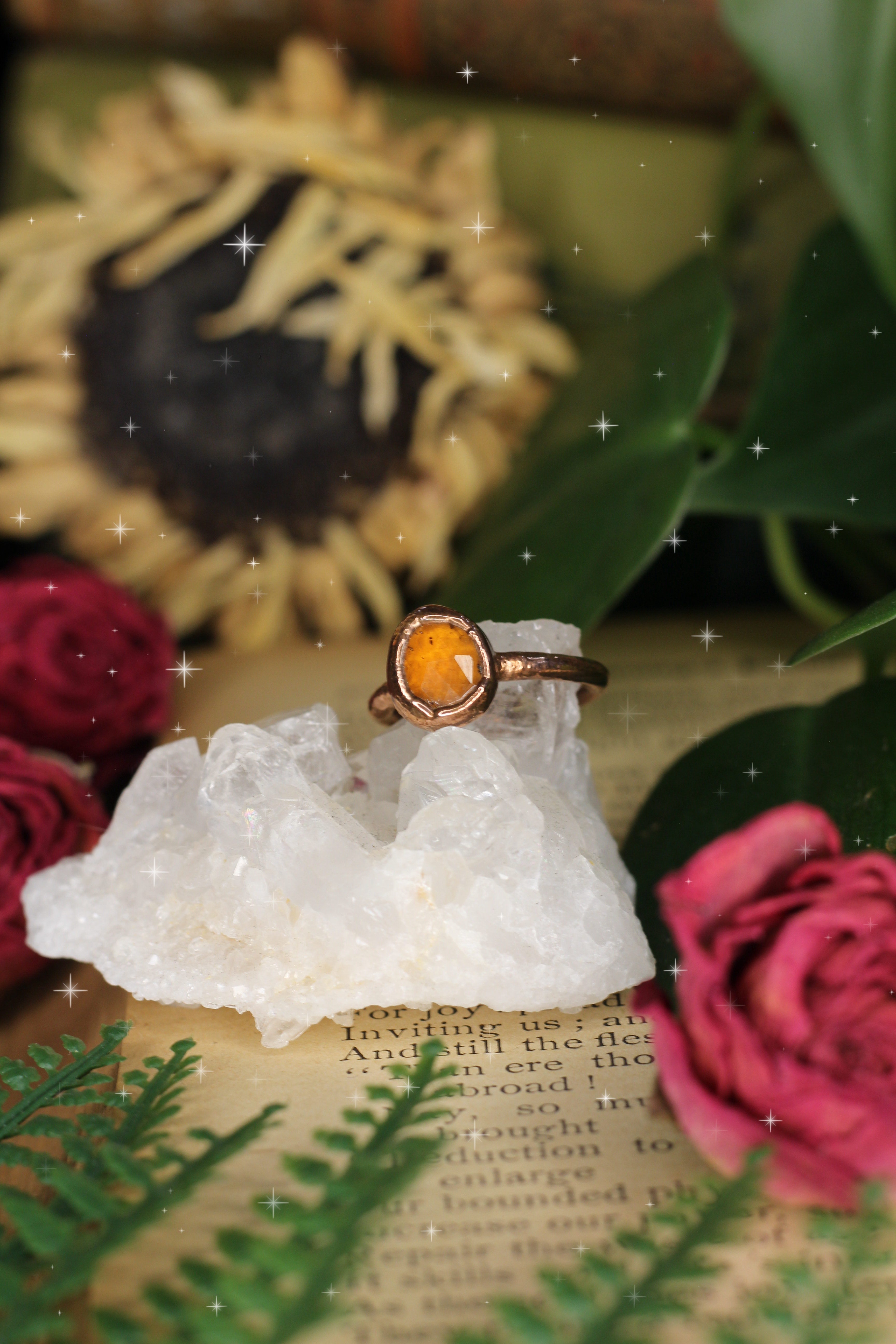 Hessonite Garnet Ring