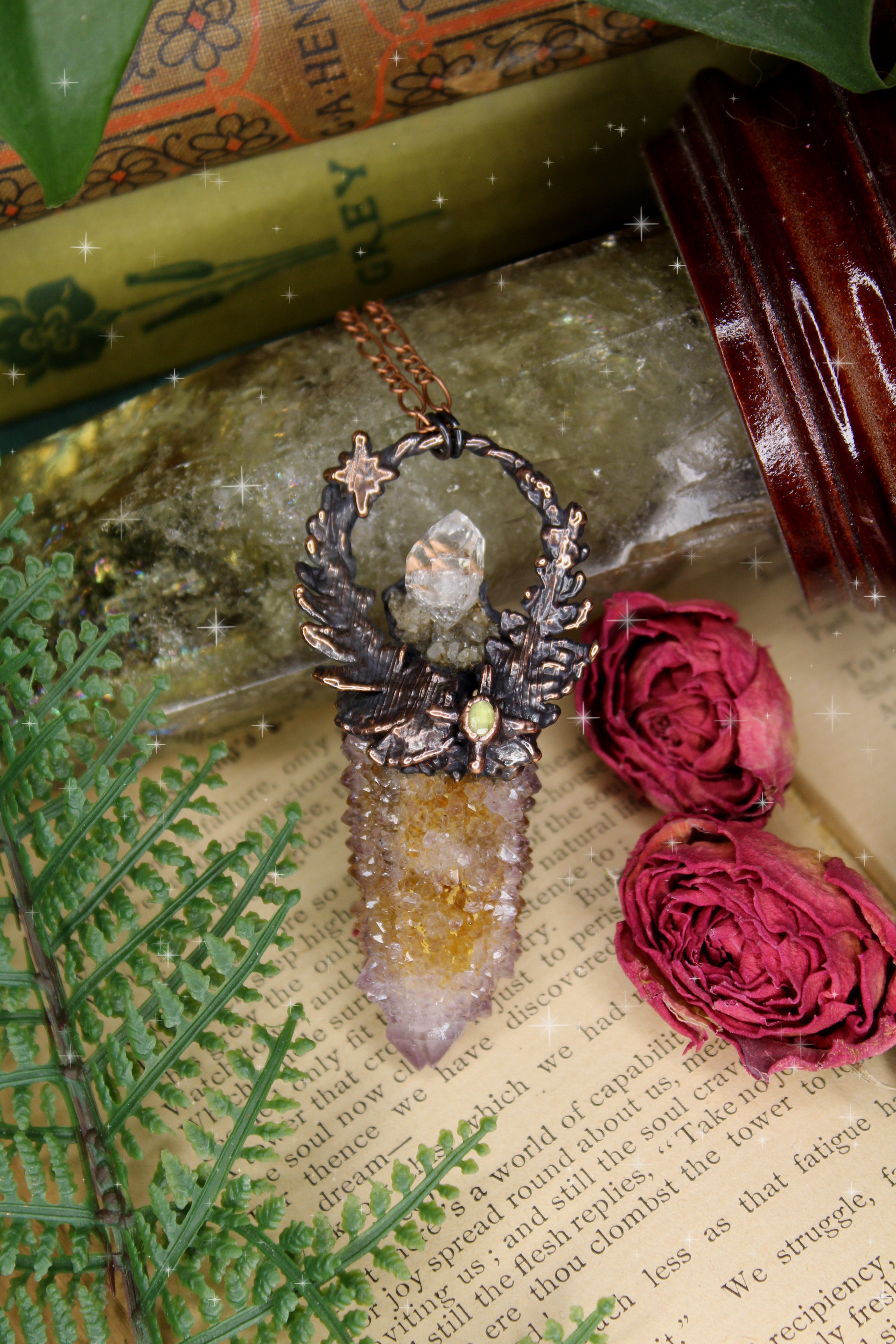 Celestial Fern Necklace 🌿🤍✨