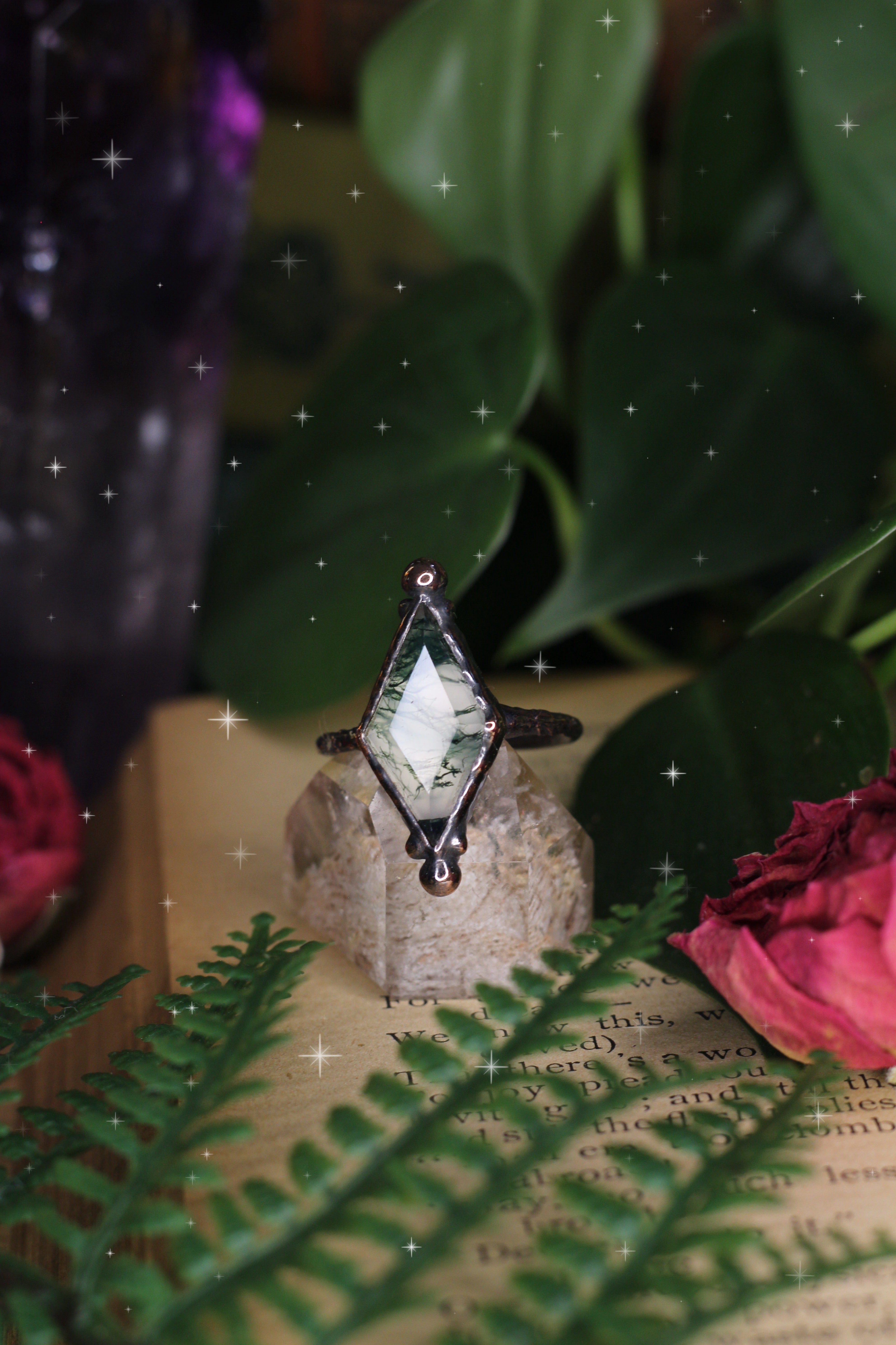 Moss Agate Ring