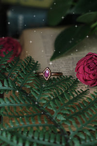 Mini Rhodolite Garnet Ring