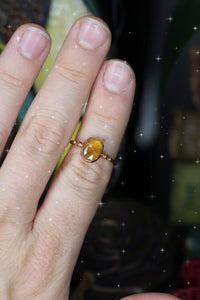 Hessonite Garnet Ring