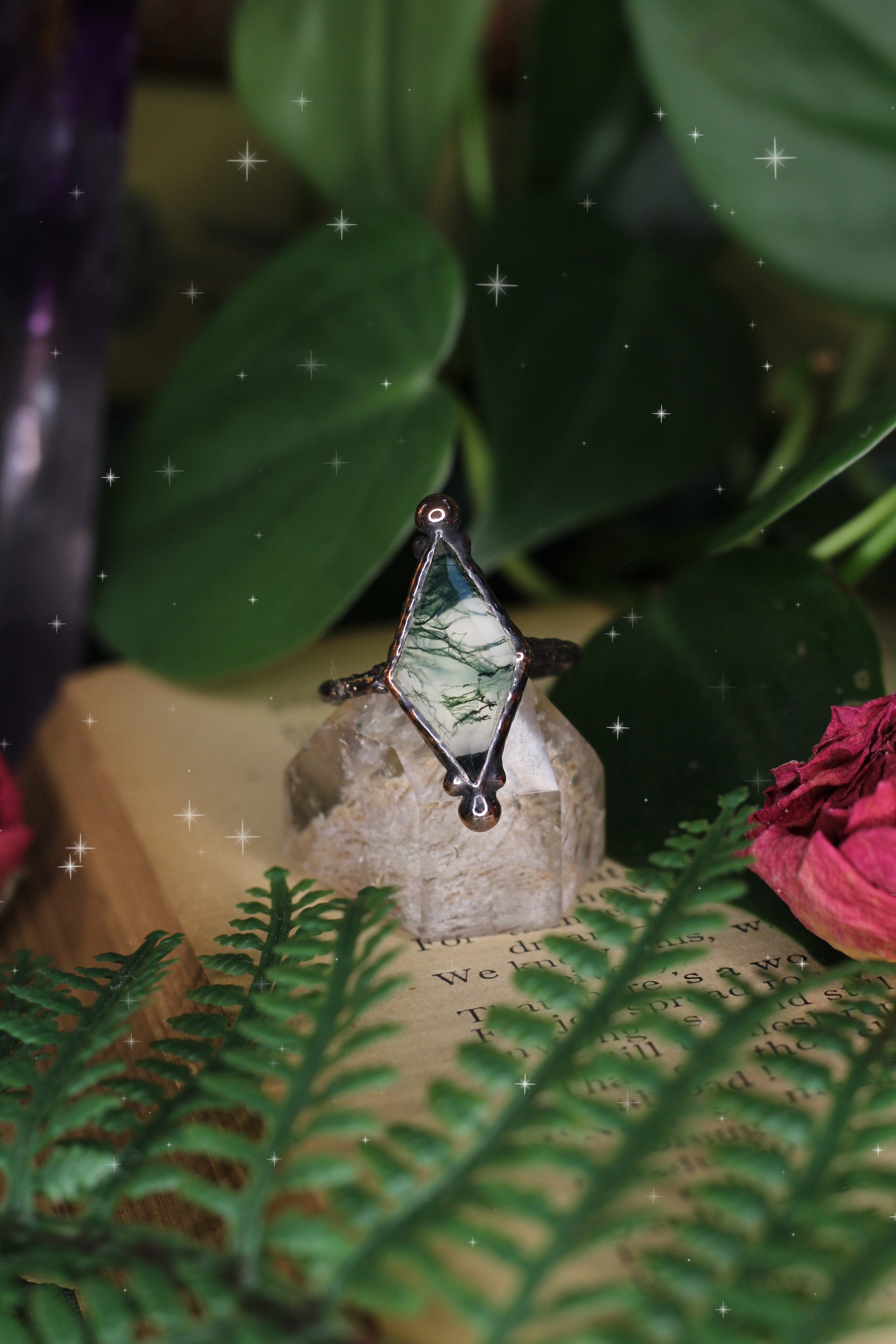 Moss Agate Ring