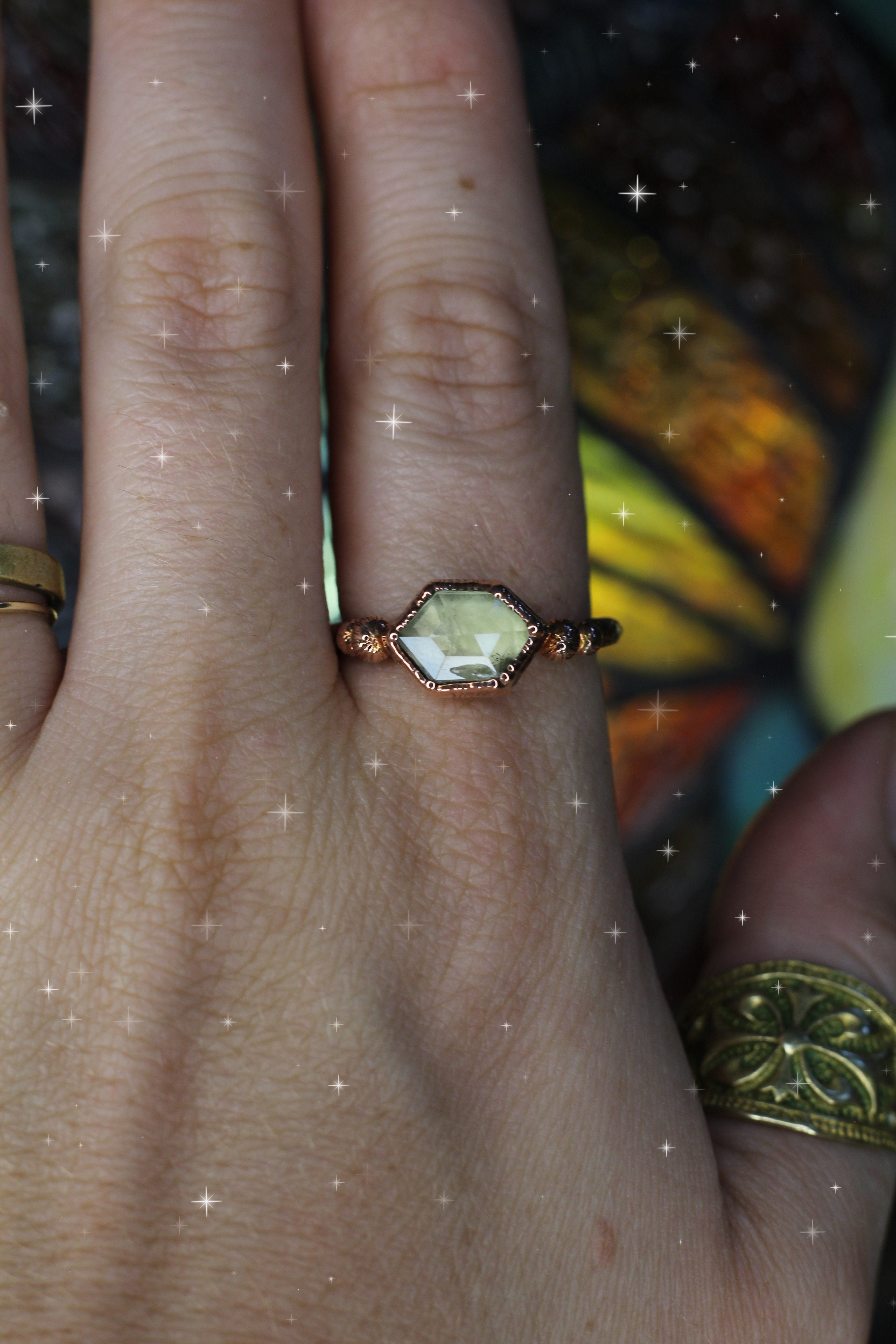 Faceted Citrine Ring
