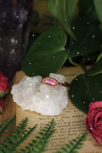 Hexagonal Rhodolite Garnet Ring