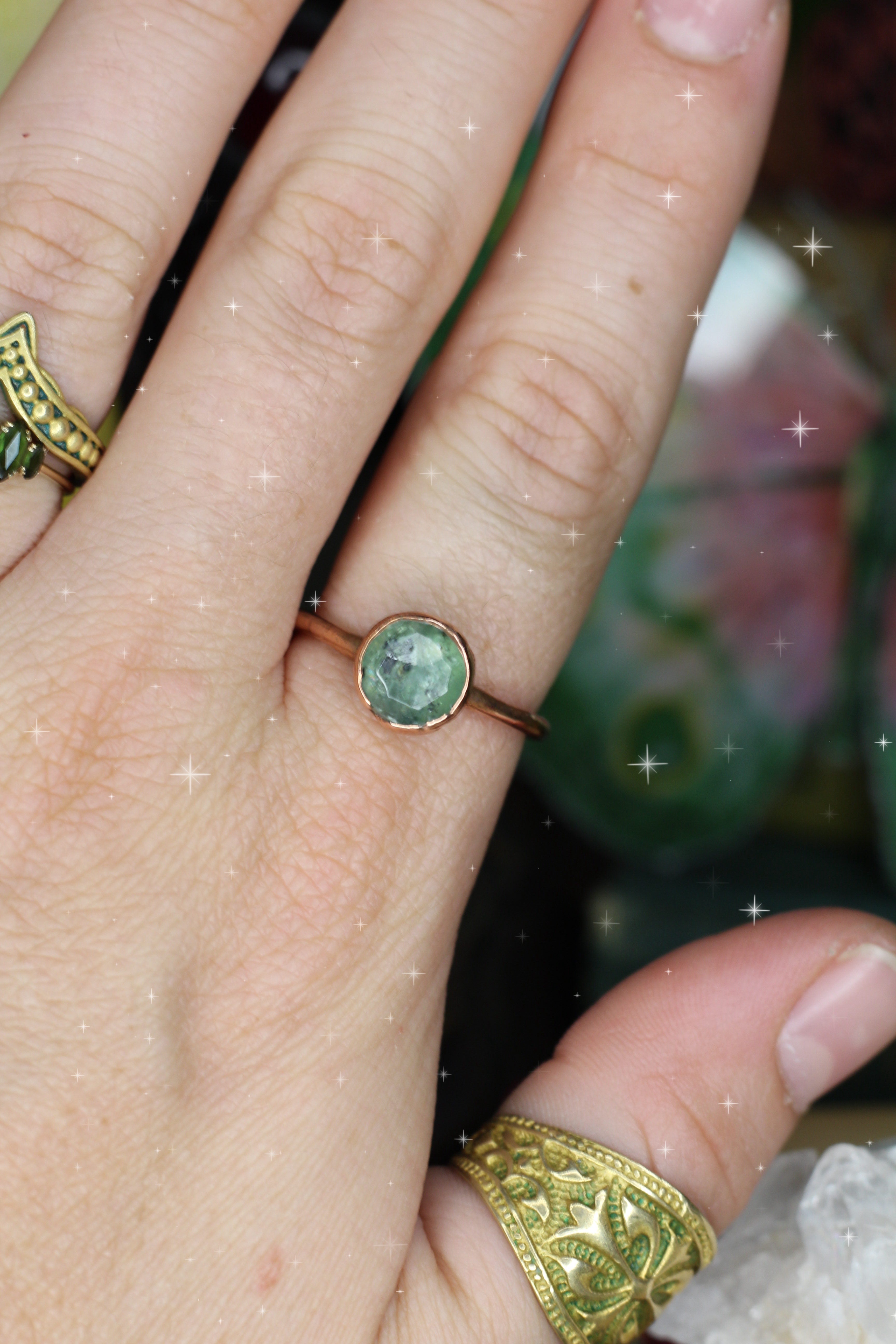 Mint Kyanite Ring